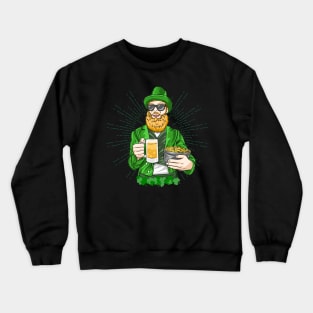 saint patrick's day sunglasses man Crewneck Sweatshirt